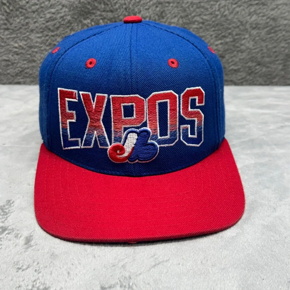 American Needle Montreal Expos Cooperstown Collection Baseball Cap Blue Snapback